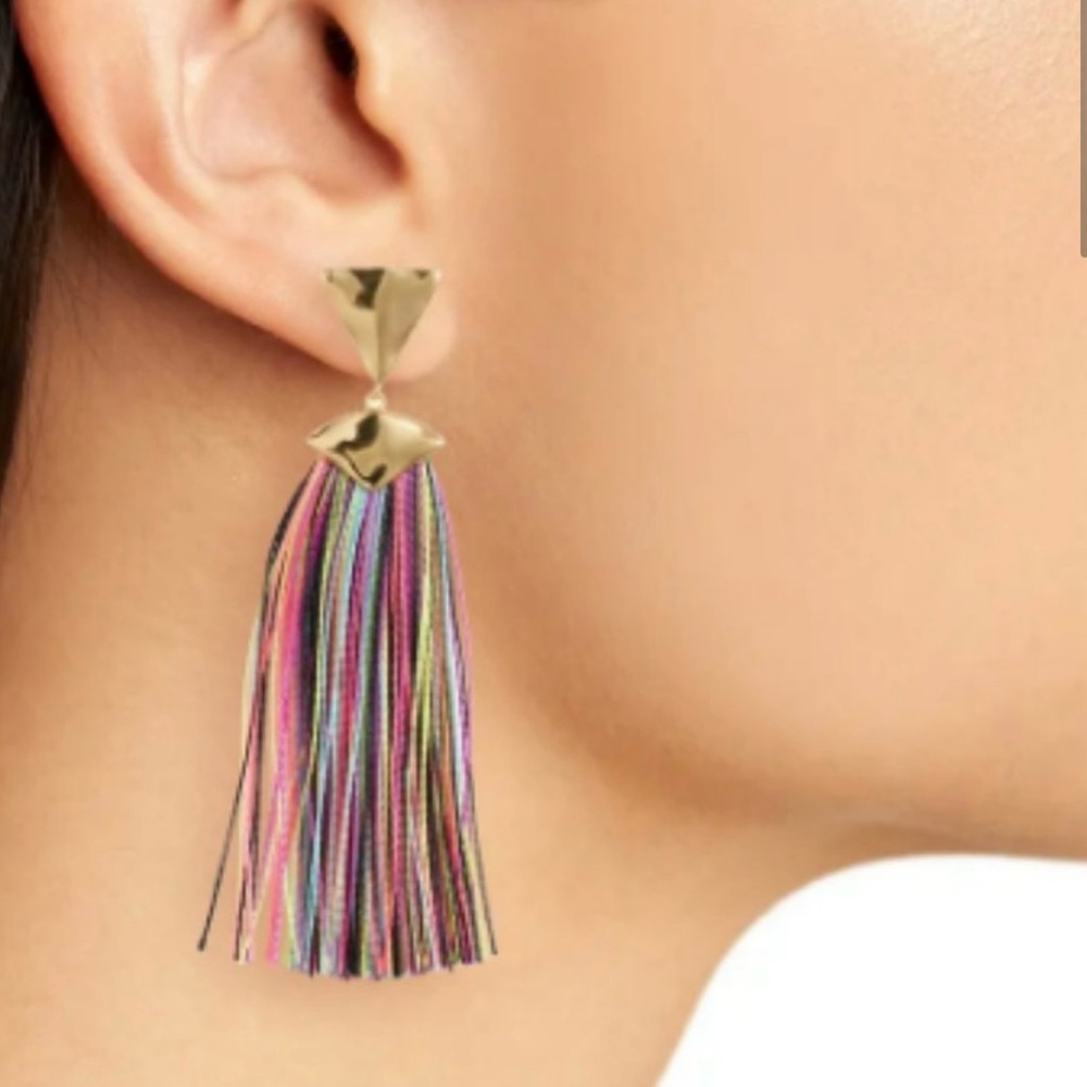 Gorjana Havana Triangle Tassle Earrings